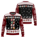 Hooktab Ho Ho Horror Ugly Christmas Sweater