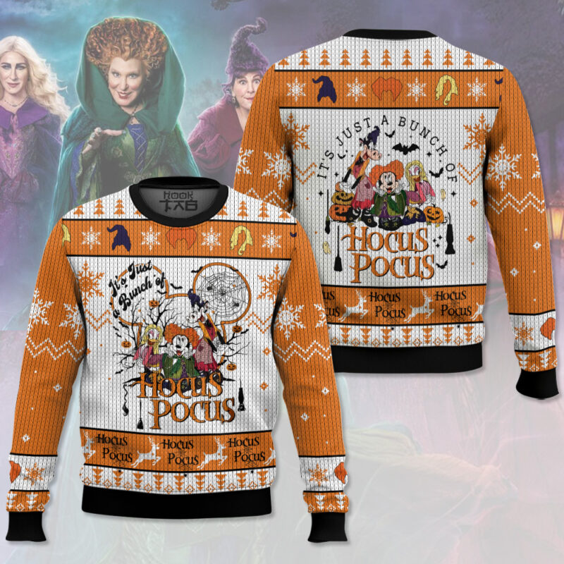 Hooktab Hocus Pocus Ugly Christmas Sweater Hooktab Hocus Pocus Ugly Christmas Sweater