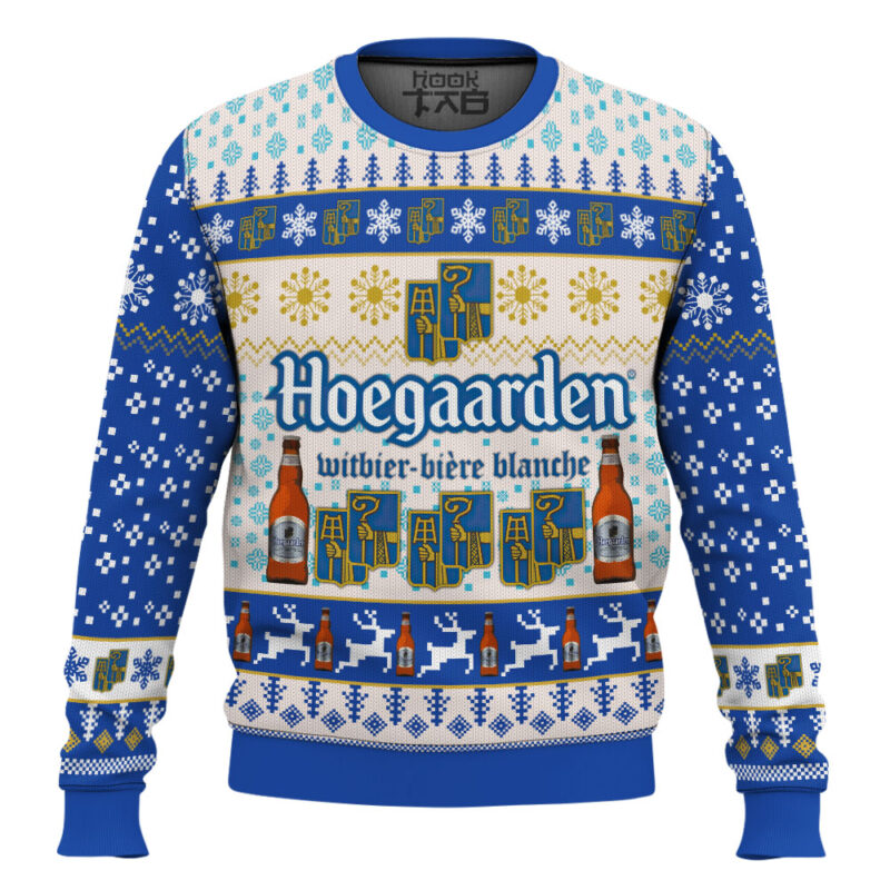 Hooktab Hoegaarden Beer Ugly Christmas Sweater