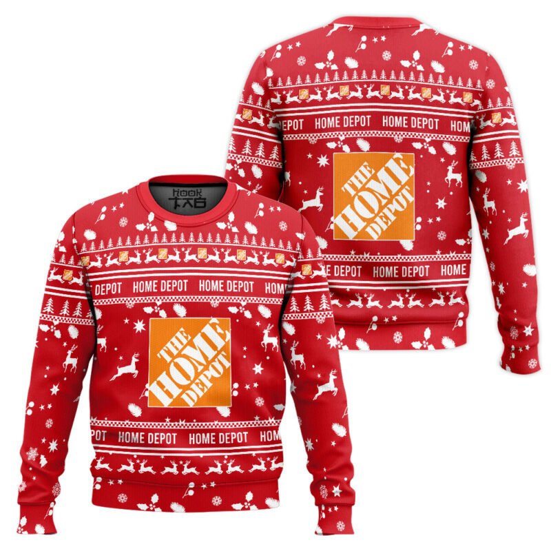 Hooktab Home Depot Premium Ugly Christmas Sweater Hooktab Home Depot Premium Ugly Christmas Sweater