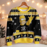 Hooktab Homer Rock And Roll The Simpsons Ugly Christmas Sweater