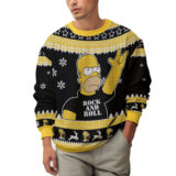 Hooktab Homer Rock And Roll The Simpsons Ugly Christmas Sweater