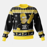 Hooktab Homer Rock And Roll The Simpsons Ugly Christmas Sweater