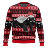 Hooktab Honey Badger Ugly Christmas Sweater