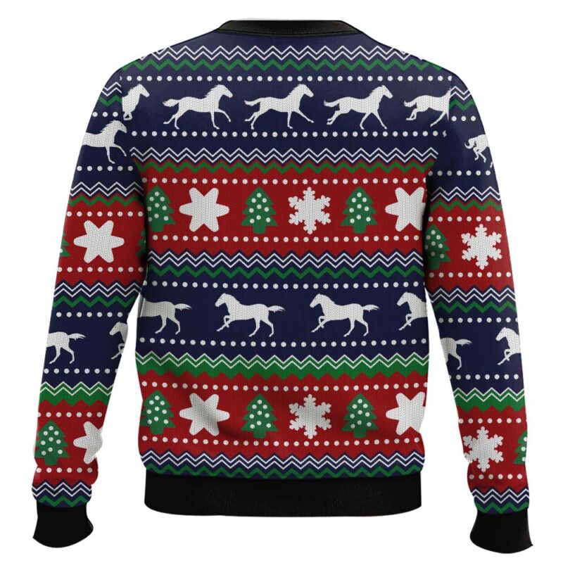Hooktab Horses Pattern Ugly Christmas Sweater Hooktab Horses Pattern Ugly Christmas Sweater
