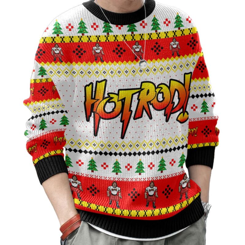 Hooktab Hot Rop Roddy Piper WWE Ugly Christmas Sweater Hooktab Hot Rop Roddy Piper WWE Ugly Christmas Sweater