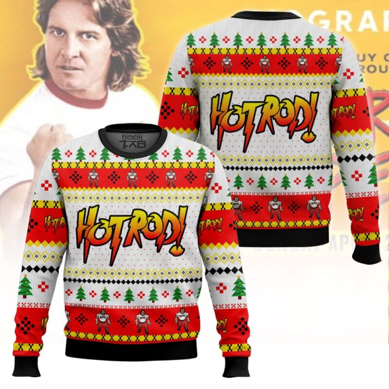 Hooktab Hot Rop Roddy Piper WWE Ugly Christmas Sweater Hooktab Hot Rop Roddy Piper WWE Ugly Christmas Sweater