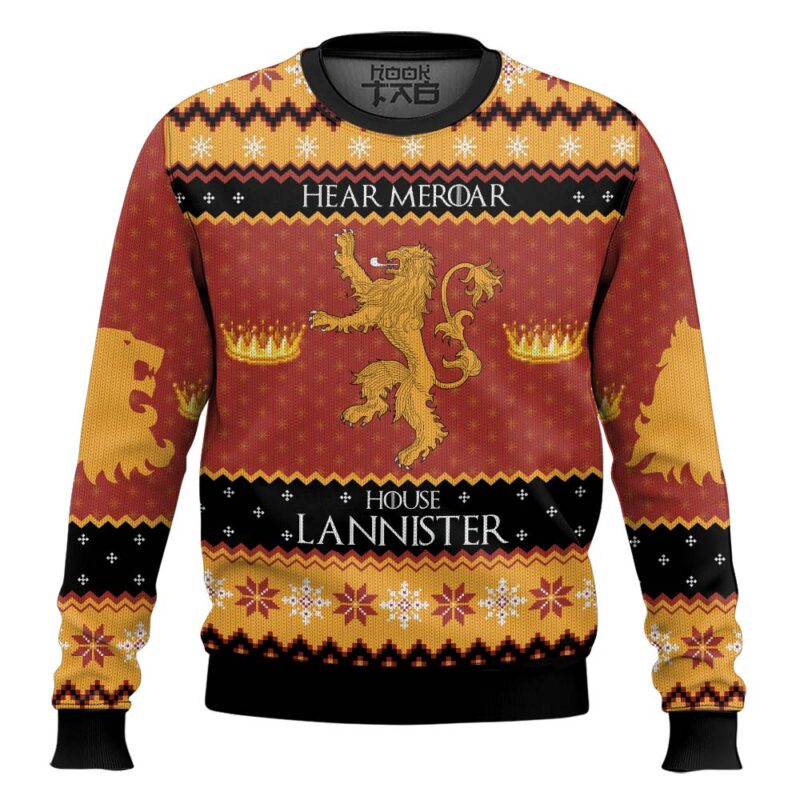 Hooktab House Lannister Game Of Thrones Ugly Christmas Sweater