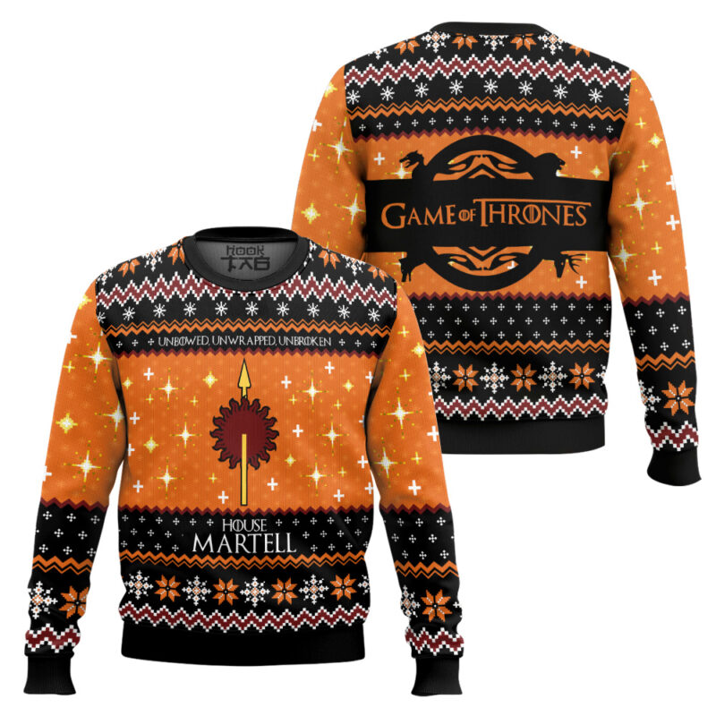 Hooktab House Martell Game Of Thrones Ugly Christmas Sweater Hooktab House Martell Game Of Thrones Ugly Christmas Sweater