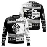 Hooktab House Of Black And White Game Of Thrones Ugly Christmas Sweater
