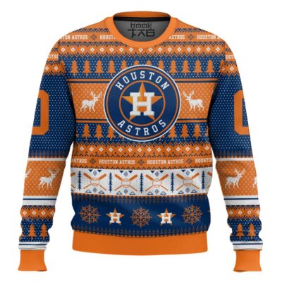 Hooktab Houston Astros - Custom Name And Number Ugly Sweater