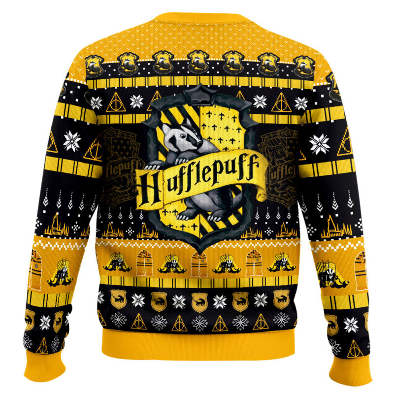 Hooktab Hufflepuff Merry Christmas Ya Filthy Muggle Sweater Hooktab Hufflepuff Merry Christmas Ya Filthy Muggle Sweater
