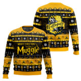 Hooktab Hufflepuff Merry Christmas Ya Filthy Muggle Sweater