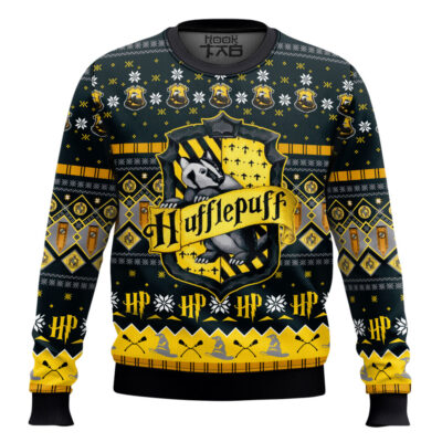 Hooktab Huflepuff Ugly Christmas Sweater