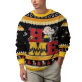 Hooktab Hug Me The Charlie Brown and Snoopy Show Ugly Christmas Sweater