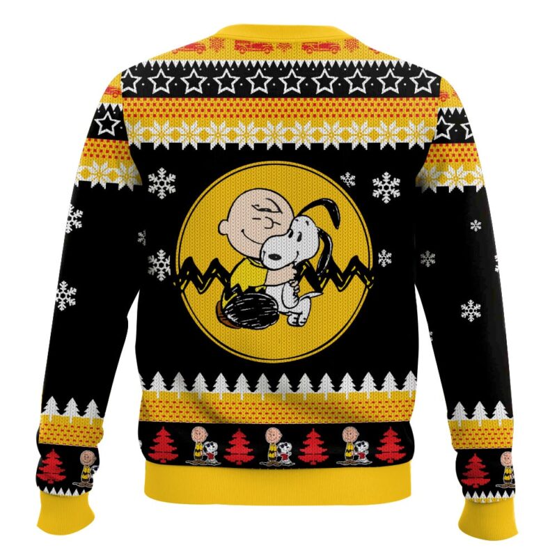 Hooktab Hug Me The Charlie Brown and Snoopy Show Ugly Christmas Sweater Hooktab Hug Me The Charlie Brown and Snoopy Show Ugly Christmas Sweater