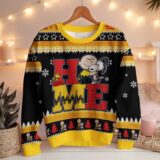 Hooktab Hug Me The Charlie Brown and Snoopy Show Ugly Christmas Sweater
