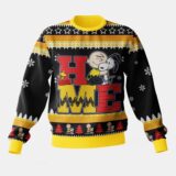 Hooktab Hug Me The Charlie Brown and Snoopy Show Ugly Christmas Sweater