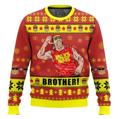 Hooktab Hulk Hogan Brother! WWE Ugly Christmas Sweater