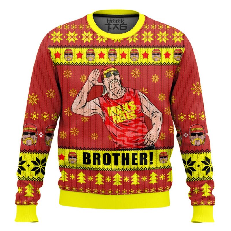 Hooktab Hulk Hogan Brother! WWE Ugly Christmas Sweater