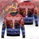 Hooktab Hulk Hogan vs Hollywood Hogan WWE Ugly Christmas Sweater