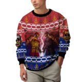 Hooktab Hulk Hogan vs Hollywood Hogan WWE Ugly Christmas Sweater