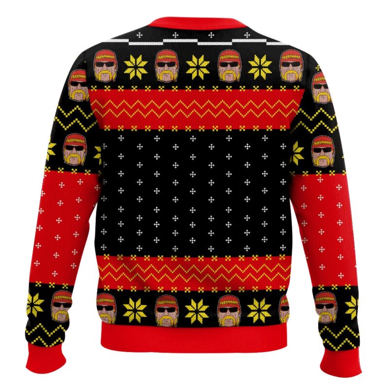 Hooktab Hulk Hogan Whatcha Gonna Do Brother WWE Ugly Christmas Sweater Hooktab Hulk Hogan Whatcha Gonna Do Brother WWE Ugly Christmas Sweater