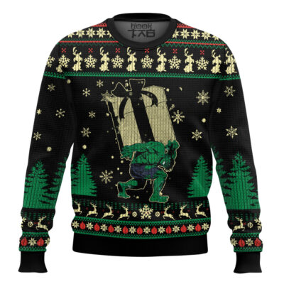 Hooktab Hulk Smash Gift Ugly Christmas Sweater