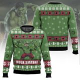 Hooktab Hulk Smash! Ugly Christmas Sweater