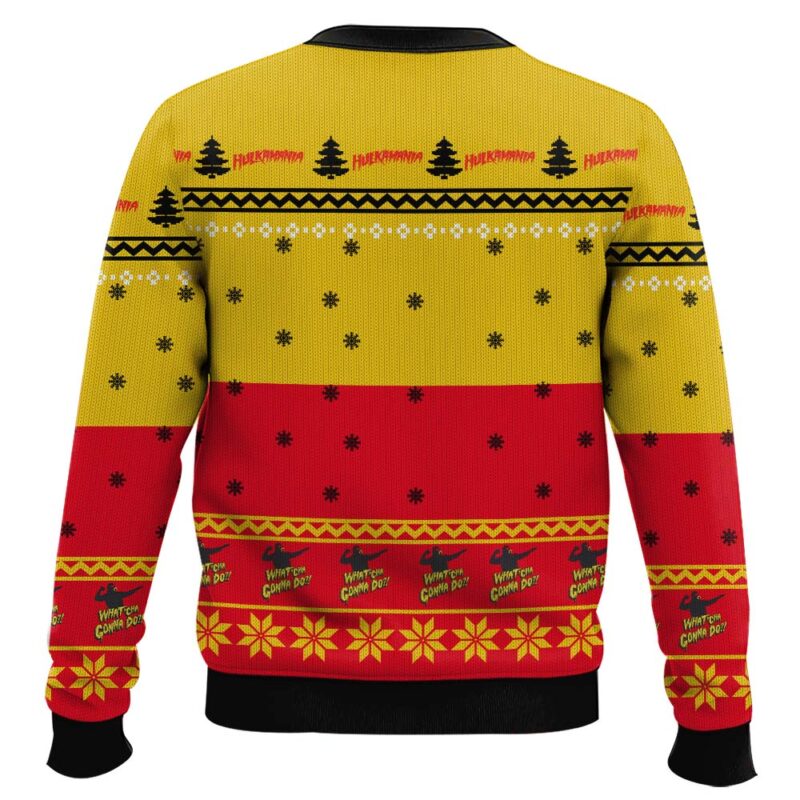 Hooktab Hulkamania Hulk Hogan WWE Ugly Christmas Sweater Hooktab Hulkamania Hulk Hogan WWE Ugly Christmas Sweater