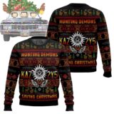 Hooktab Hunting Demons Saving Christmas Kaz 2y5 Supernatural Ugly Christmas Sweater