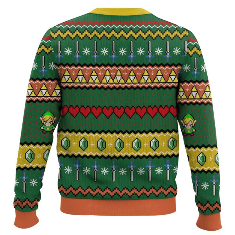 Hooktab Hylian Crest Zelda Ugly Christmas Sweater Hooktab Hylian Crest Zelda Ugly Christmas Sweater
