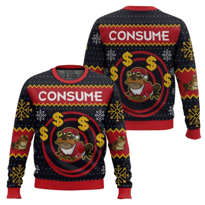 Hooktab Hypnotoad Consume Futurama Ugly Christmas Sweater Hooktab Hypnotoad Consume Futurama Ugly Christmas Sweater