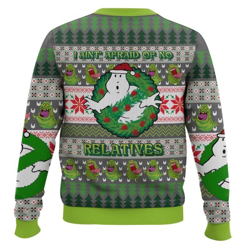 Hooktab I Ain't Afaird Of No Relatives Ghostbusters Ugly Christmas Sweater Hooktab I Ain't Afaird Of No Relatives Ghostbusters Ugly Christmas Sweater