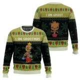 Hooktab I Am Grootmas Guardians Of The Galaxy Ugly Christmas Sweater