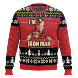 Hooktab I Am Iron Man Ugly Christmas Sweater