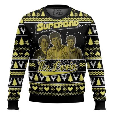 Hooktab I Am Mc Lovin Superbad Ugly Christmas Sweater