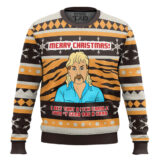 Hooktab I Bet That B! Didn't Send You A Card Tiger King Ugly Christmas Sweater