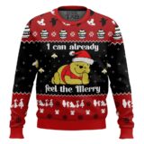Hooktab I Can Already Feel The Merry Winnie-the-Pooh Ugly Christmas Sweater