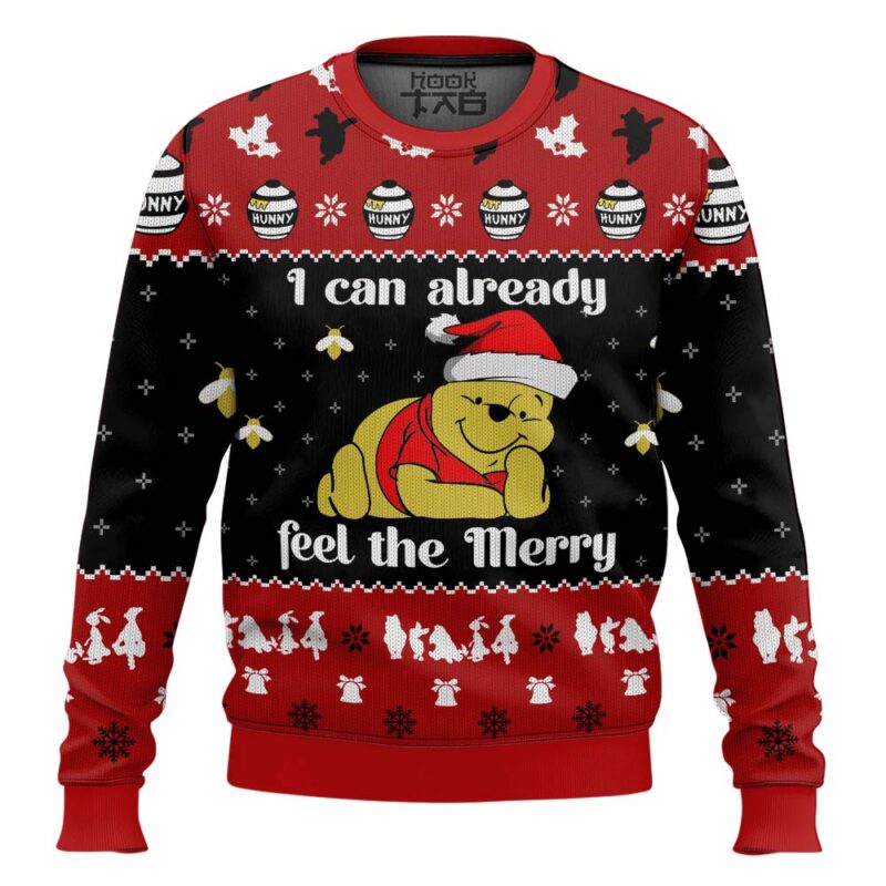 Hooktab I Can Already Feel The Merry Winnie-the-Pooh Ugly Christmas Sweater