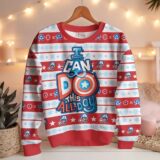 Hooktab I Can Do This All Day Captain America Ugly Christmas Sweater