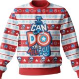 Hooktab I Can Do This All Day Captain America Ugly Christmas Sweater