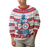Hooktab I Can Do This All Day Captain America Ugly Christmas Sweater