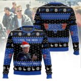 Hooktab i Feel The Need The Need For Speed op Gun Ugly Christmas Sweater