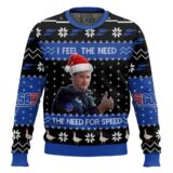 Hooktab i Feel The Need The Need For Speed op Gun Ugly Christmas Sweater