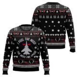 Hooktab I Feel The Need Top Gun Ugly Christmas Sweater