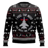 Hooktab I Feel The Need Top Gun Ugly Christmas Sweater