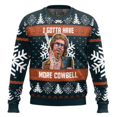 Hooktab I Gotta Have More Cowbell Saturday Night Live Ugly Christmas Sweater