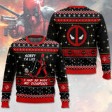 Hooktab I Had To Walk My Dogpool Deadpool Ugly Christmas Sweater