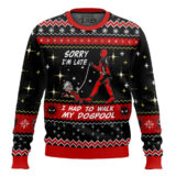 Hooktab I Had To Walk My Dogpool Deadpool Ugly Christmas Sweater